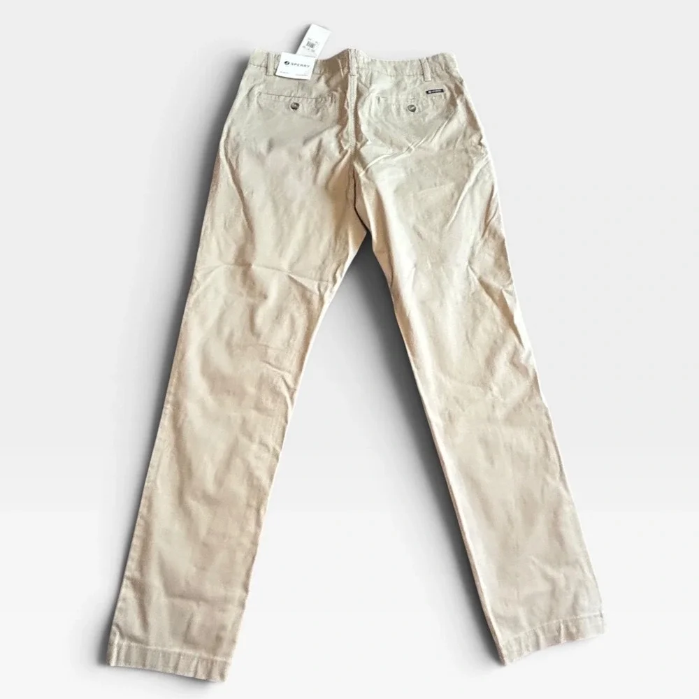 Sperry Mens Slim Fit Flex Twill Chino Pants Tan Khaki 34x31 FS34834